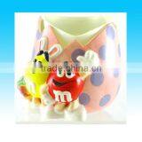 Custom EASTER EGG VASE Ceramic Mars Planter Rabbit Basket thumbnail-1