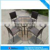 Elegant Garden Aluminum Dining Table and Rattan Chair (CF720T) thumbnail-2