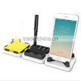 Creative Desktop Storage Three-piece Simple Desk Tool Case Memo Paper Box/phone Dock/pencil Vase thumbnail-1