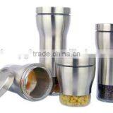 Wholesale Glass Jar With Stainless Steel Casing thumbnail-1