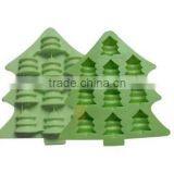 Wholesale FDA/LFGB Standard Christmas/Xmas Tree Silicone Ice Cube Tray