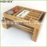 Desktop Office Bamboo Organizer with File Holder/Homex_FSC/BSCI Factory