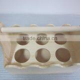 Lightweight Handmade Wooden Wine Bottle Holder Basket Wholesale thumbnail-3