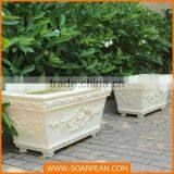 Latest Outdoor Decorative Fiberglass Giant Flower Pot thumbnail-1