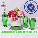 Home Bathroom Green Plating Ceramic Bathroom Items thumbnail-1