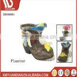 Elegant European Bonsai Pot Shoe Shaped Flower Vase Stand thumbnail-1