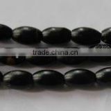 factory direct sale 16" 8-12mm black drum shaped coral beads