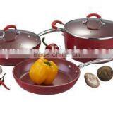 5pcs Forged Aluminum Nonstick Pots and Pans Set With Stainless Steel Pans