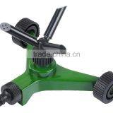 Adjustable 3-arm Plastic Rotary Sprinkler With Wheel Base
