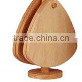 Rubber Wood 1 Stand With 4 Cutting Boards thumbnail-3