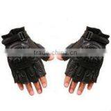 Tactical With Nail Half Finger Leather Gloves thumbnail-1
