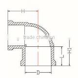 HIGH QUANLITY REDUCING ELBOW OF PVC DIN STANDARD FITTINGS FOR WATER SUPPLY thumbnail-2