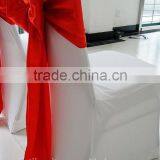 Red Satin Chair Sash for Party Decoration thumbnail-2