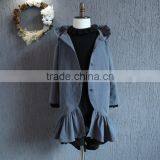 European Children Clothing Wholesale Girls Fishtail Coat Plain Hoodies thumbnail-1