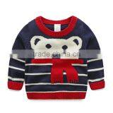 Latest Brand Kids Boy Pullover Cartoon Striped Cotton Sweater thumbnail-1