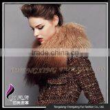 CX-A-62B New Design Ladies Coat Detchable Mongolian Lamb Fur Collar thumbnail-4