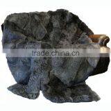CX-D-08J Super Quality Winter Warm Real Rabbit Fur Wholesale China Blankets thumbnail-4