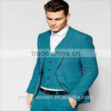 2016 Men's Hot Sale Amazing Skinny Turquoise Suit Jacket thumbnail-1