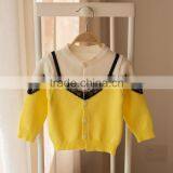 S32893W Spring 2017 New Girls Cardigan Lace Embroidery Knitted Sweater Kids Girls Knitting Cardigan thumbnail-3