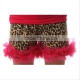 2014 new style fashion girls Leopard Petti Shorts Baby Girls Lace Ruffle Cotton Short Pants Summer Adorable Clothing