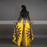 Walson 2017 New Trend Floral African Print Party Wear Bubble Women Long Skirt With Kurti thumbnail-5