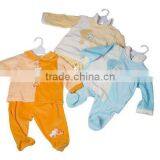 Baby Velour T-shirt and Legging Set/velour Pant Sets/baby Wear Set thumbnail-1