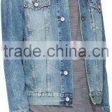 Spring Autumn Fashion Casual Man Denim Jacket Washed Blue Denim Primal Jacket thumbnail-2