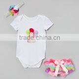 2016 Summer Infant Bodysuit Set 3pcs Toddler Clothing Sets With Floral Cupcake Fancy Baby Suits CS90425-30 thumbnail-1