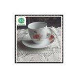 90cc White Round Porcelain Cup& Saucer thumbnail-3
