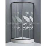 Lotus leaf design toughened glass shower enclosure