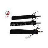 Long Pen / Pencil Velvet Drawstring Bag , Black Velvet Pouch thumbnail-1