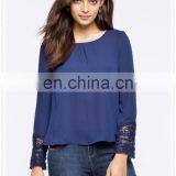 Korean Style Female Long Sleeve Chiffon Blouse for Ladies Wholesale thumbnail-2