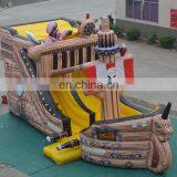 Double Lane Inflatable Slides Giant Inflatable Pirate Ship Slide