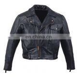 HMB-0464A LEATHER JACKETS MOTORBIKE COATS BLACK BIKER STYLE