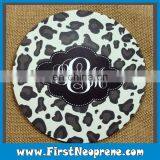 Football Round Shape Customized Name Business Gift Neoprene Coaster thumbnail-3