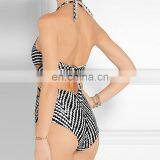 Placement Print Hollow Sexy Mayokini Swimwear Female One Piece Bathing Suits Women Monokini Ladies Swimsuit thumbnail-6