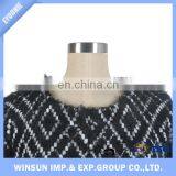 Open-front Custom Women Cardigan Black Plaid Long Sleeve V-neck Sweater thumbnail-2