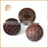 Brown Real Leather Button