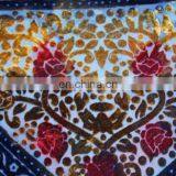 Fida Tye Dye Burnout Velvet Scarf With Crochet Fringe