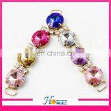 Wholesale Cheap Slipper Decoration Colorful Acrylic Rhinestone Bikini Connector thumbnail-2