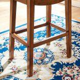 IVSY 7066 Simple Antique Bar Stool Hotel Furniture Home Bar Chair Restaurant Solid Wood Stool 21.5