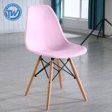 DC-6071 Topwell Modern Design Plastic Chair Dining Room Chair With Wood Legs Leisure Chair thumbnail-3