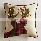Light LED Christmas Cushion With Embroidered Pillow Cover Decorative thumbnail-3