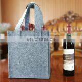 Customized Size 2pcs Set Bag for Gift Felt Christmas Wine Bottle Cover Bags thumbnail-2