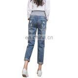 DiZNEW Custom Ladies Fashion Skinny Western Maternity Jeans Ripped thumbnail-4