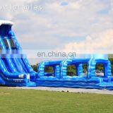 Riptide Double Lane Slip n Slide Tall Inflatable Waterslide Giant Commercial Blue Marble Water Slip and Slide thumbnail-1