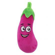 Bite Resistant Custom Interactive Eggplant Plush Pet Chew Squeaky Dog Toys thumbnail-1