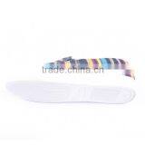 Colorful Upper Fashion Flyknit Girls Wholesale Thick Sole Canvas Flat Shoes thumbnail-6