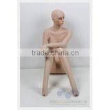 Realistic Fiberglass Sitting Women Mannequin With Make up thumbnail-1