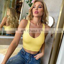 Women Tank Crop Top Seamless Underwear Female Crop Tops Sexy Lingerie Intimates Fashion With Removable Padded Camisole thumbnail-4